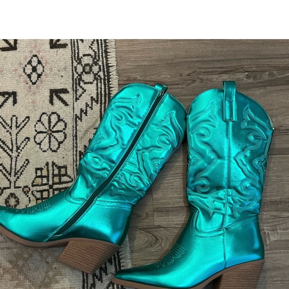 Turquoise Western Boots